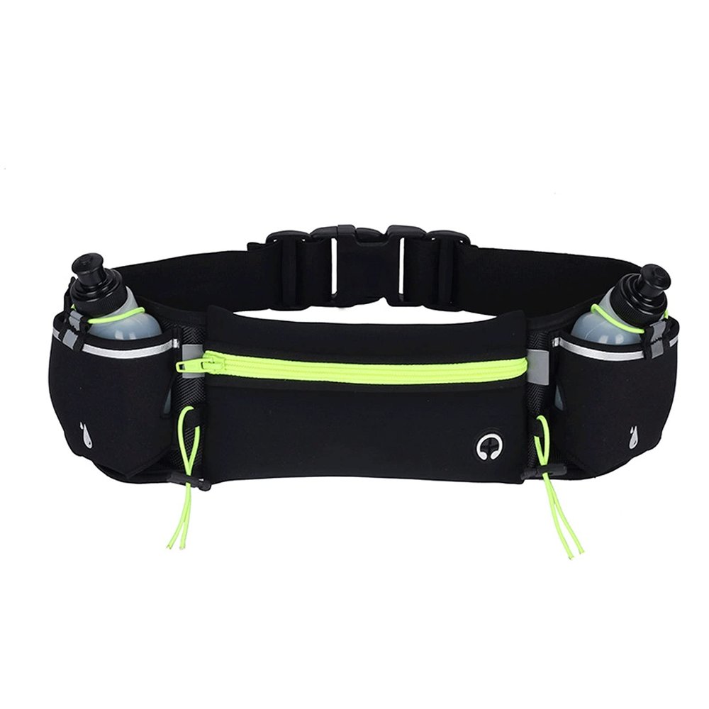 XIXIDIAN Fanny Pack with Water Bottle Holder,Waterproof and Breathable,Quickly Replenish Water,with Two 175Ml Water Bottles,Suitable for Running,Cycling, Marathon