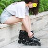 HLCUI Roller Skates - Outdoor Adult Black Professional Roller Inline Skates for Women and Youth Inline Skates,Beginners Boys and Girls Kids Roller Blades,A,44EU/10UK/11US/27JP view 2