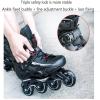 HLCUI Roller Skates - Outdoor Adult Black Professional Roller Inline Skates for Women and Youth Inline Skates,Beginners Boys and Girls Kids Roller Blades,A,44EU/10UK/11US/27JP view 4
