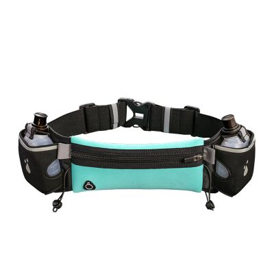 XIXIDIAN Fanny Pack for Men Women,Double Water Bottle Running Waist Bag,That Can Hold a 6.7-Inch Mobile Phone,Suitable for Fitness, Running,Travel (Color : Green)