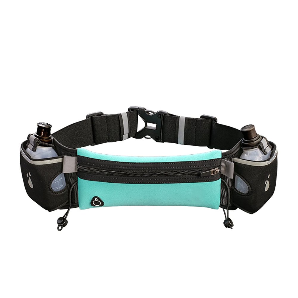 XIXIDIAN Fanny Pack for Men Women,Double Water Bottle Running Waist Bag,That Can Hold a 6.7-Inch Mobile Phone,Suitable for Fitness, Running,Travel (Color : Green)