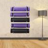 JLXJ 5 Tier Yoga Mat Rack Wall Mount Holder, for Hanging Yoga Strap/Resistance Bands, Foam Rollers Organizer Display Stand (Color : White) view 2