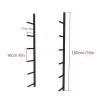 JLXJ 5 Tier Yoga Mat Rack Wall Mount Holder, for Hanging Yoga Strap/Resistance Bands, Foam Rollers Organizer Display Stand (Color : White) view 3