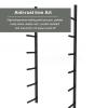 JLXJ 5 Tier Yoga Mat Rack Wall Mount Holder, for Hanging Yoga Strap/Resistance Bands, Foam Rollers Organizer Display Stand (Color : White) view 4