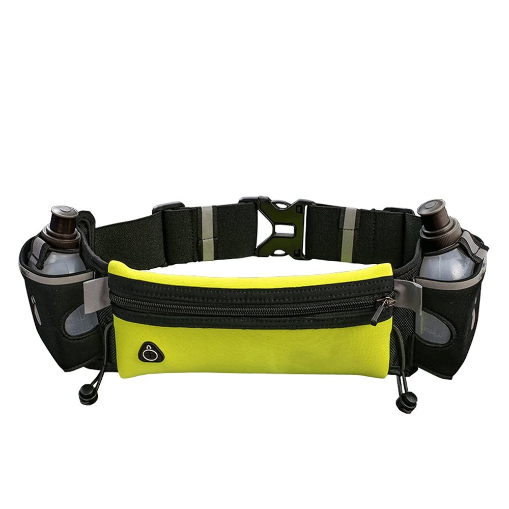 XIXIDIAN Fanny Pack for Men Women,Double Water Bottle Running Waist Bag,That Can Hold a 6.7-Inch Mobile Phone,Suitable for Fitness, Running,Travel (Color : Yellow)