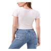1.STATE Womens Jersey Ruched T-Shirt White L view 2