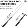 Sumind Retractable Pool Bridge Stick - Adjustable Billiards Cue Bridge with Removable Head, Wooden Handle & 5 Position Slots, Portable Pool Table Accessories for Home, Club & Tournament(Black) view 3