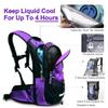 Mothybot Insulated Hydration Backpack Pack with 3L BPA Free Leak Proof Water Bladder, Large Storage Lightweight Hiking Daypack with Waist Pouches & Cooler Layer, for Running, Biking, Camping, Festival view 3