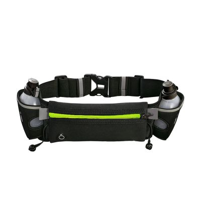 XIXIDIAN Fanny Pack for Men Women,Double Water Bottle Running Waist Bag,That Can Hold a 6.7-Inch Mobile Phone,Suitable for Fitness, Running,Travel (Color : Black)