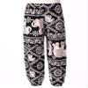 Freebily Kids Girls Elastic Waist Bohemian Harem Pants Summer Beach Hippie Trousers Yoga Dance Pilates Bloomers Activewear Chain Elephant 5-6 Years view 4