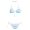 ABAFIP Womens Micro Tanning Bikini Kawaiii Japanese Anime Lingerie set Cute Stripe Tiny Bra Thong Panty Bottom Extreme Swimsuit Sky Blue One Size