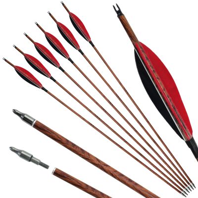 OBTOUTDOOR Archery Pure Carbon Arrows 30 inch Spine 500 with Removable Tips Practice Hunting Arrows for Compound Recurve Bow