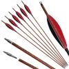 OBTOUTDOOR Archery Pure Carbon Arrows 30 inch Spine 500 with Removable Tips Practice Hunting Arrows for Compound Recurve Bow view 1