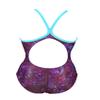 ARENA Women's Mountains Texture Light Drop Back MaxLife One Piece Swimsuit, Martinica/Multi, 24 view 4