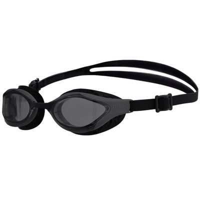ARENA Unisex Adult Air-Bold Swipe Anti-Fog Training Swim Goggles for Men and Women Cushioned Seals Superior Comfort Non-Mirror Lens, Smoke/Smoke/Black