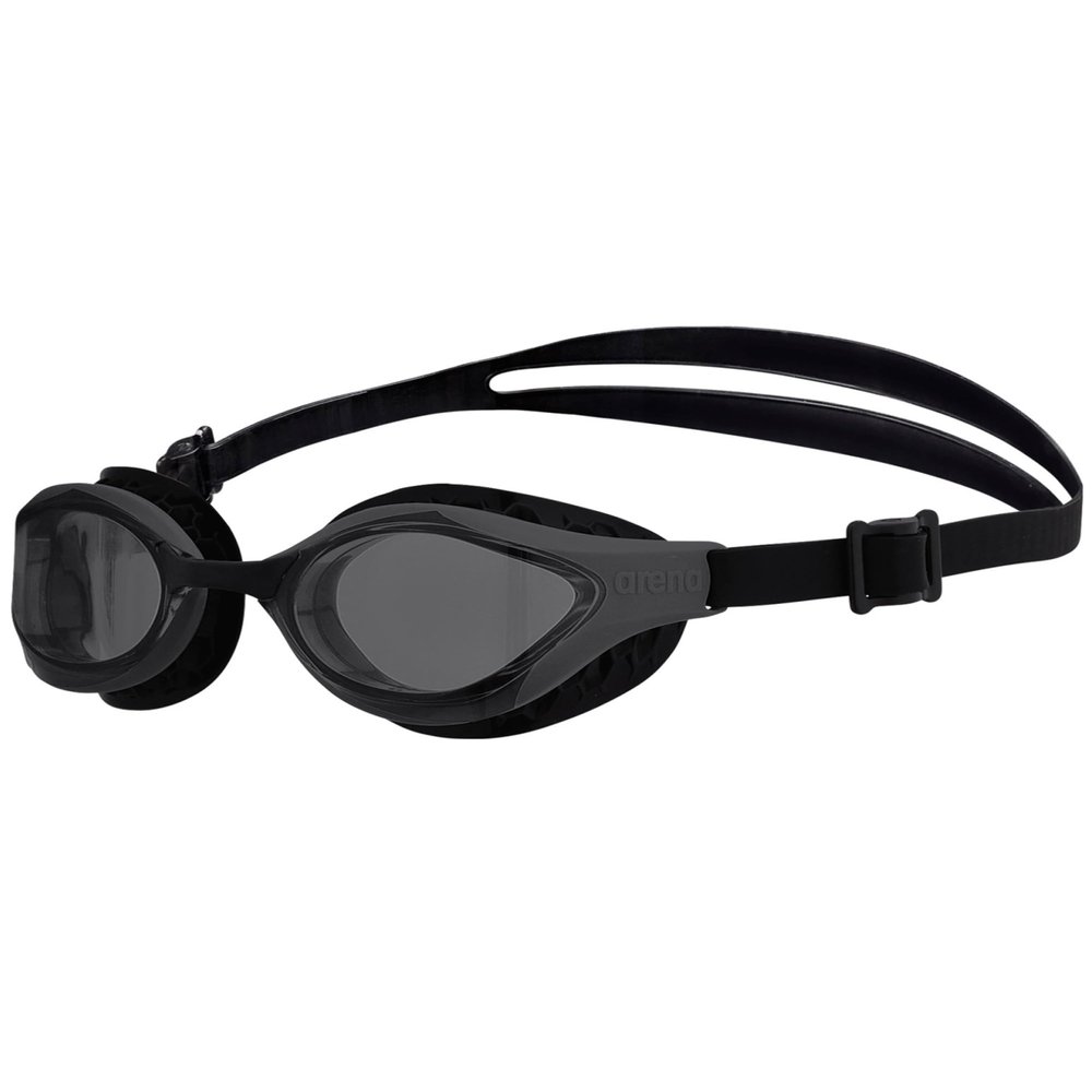 ARENA Unisex Adult Air-Bold Swipe Anti-Fog Training Swim Goggles for Men and Women Cushioned Seals Superior Comfort Non-Mirror Lens, Smoke/Smoke/Black