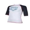 ARENA Boy's Short Sleeve Rash Vest, Swim Shirt with UV Sun Protection, White/Ash Grey, 22 view 1
