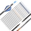 Musen Pure Carbon 30 inch Arrows Hunting Arrows for Recurve Bow,100% Carbon Archery Target Arrows with Removable Tips for Youth Hunters & Bowhunters (Pack of 12) (SP500) view 1