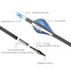 Musen Pure Carbon 30 inch Arrows Hunting Arrows for Recurve Bow,100% Carbon Archery Target Arrows with Removable Tips for Youth Hunters & Bowhunters (Pack of 12) (SP500) view 3