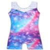 Belovance Leotards for Girls Gymnastics Unicorn Athletic Dance Wear Shiny Rainbow Blue Hotpink (Rainbow, 9-10 Years) view 1