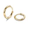 316L Surgical Stainless Steel Huggie Hoop Earrings 8mm Gold Hypoallergenic Earrings Hoop Cartilage Helix Lobes Hinged Sleeper Earrings For Men Women(B09:8mm Gold (THK 1.5mm)) view 1