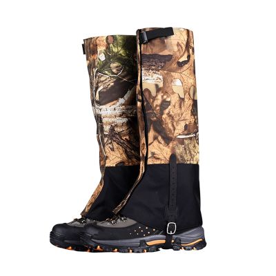 LYLFF Outdoor Camouflage Leg Gaiters, Waterproof and Snake-Proof Hiking Boots, Suitable for Hiking and Desert Jungle Camping Snow Boots Leggings (Color : A, Size : Large)