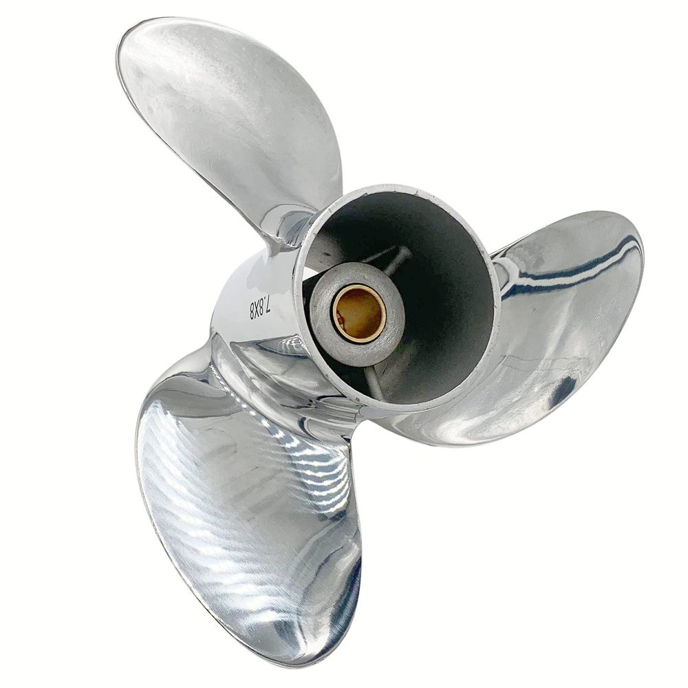 ARKDOZA Outboard Propeller 7.8X8 Fit for Tohatsu Nissan Mercury Motor Stainless Steel Propel 12 Spline Tooth SS Prop Right Hand OEM: 3R1B64516-2