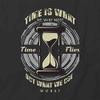 Time Flies Hourglass T-Shirt | Black, Printed Tees, Graphic Tshirts view 2