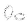 316L Surgical Stainless Steel Huggie Hoop Earrings 8mm Silver Hypoallergenic Earrings Hoop Cartilage Helix Lobes Hinged Sleeper Earrings For Men Women(B10:8mm Silver(THK 1.5mm)) view 1