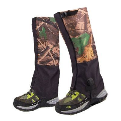 LYLFF Outdoor Camouflage Leg Gaiters, Waterproof and Anti-Snake Bite, Suitable for Hiking, Skiing, Hiking, Hunting, Hiking Boots, Leggings (Color : A, Size : One Size)