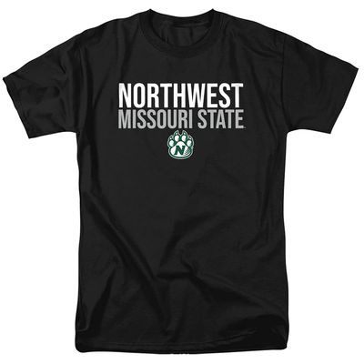 Northwest Missouri State University Official Stacked Unisex Adult T-Shirt, Black, 4X-Large