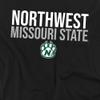 Northwest Missouri State University Official Stacked Unisex Adult T-Shirt, Black, 4X-Large view 2