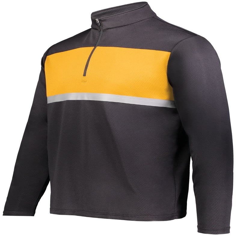 Holloway Sportswear Prism Bold 1/4 Zip Pullover XL Black/Gold