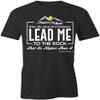 Lead Me to The Rock T-Shirt | Black, Printed Tees, Graphic Tshirts view 1