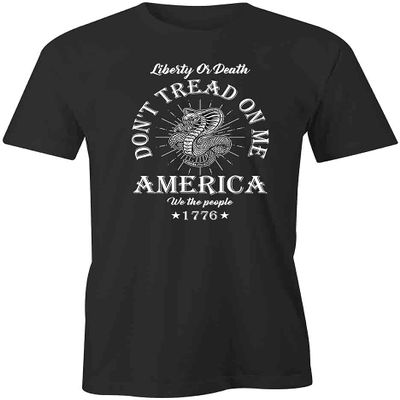 Dont Tread Me America T-Shirt | Black, Printed Tees, Graphic Tshirts