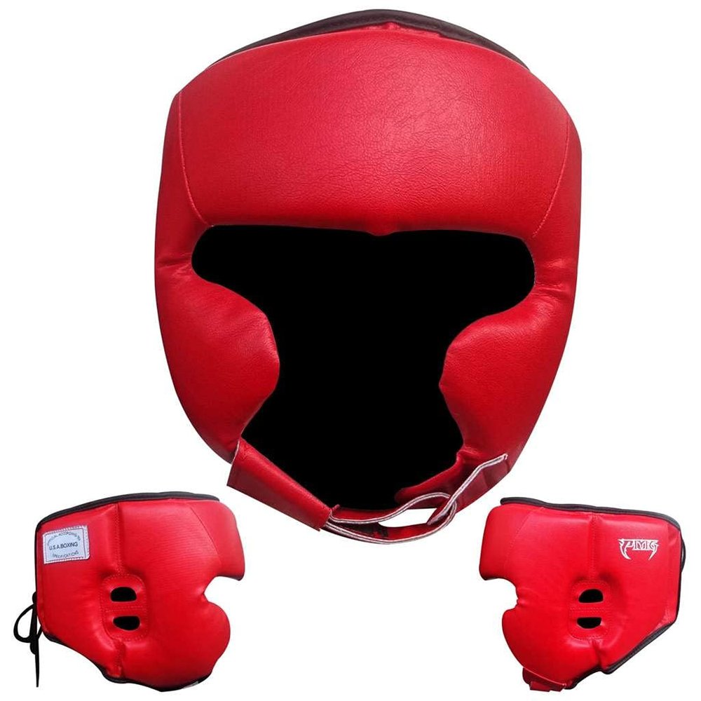 Ultimate - Pro Training Head Gear Guard for Boxing MMA Muay Thai Training (Red, L/XL)