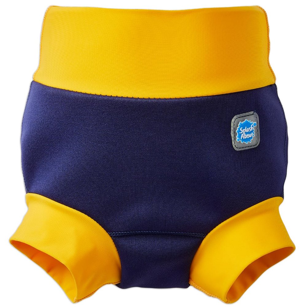 Splash About Happy Nappy Reusable Swim Diaper, Navy & Yellow, 4-5 Years