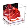 Better Display Cases Acrylic Shoe Pair Display Case - Large Rectangle Box with Mirror Case, White Base and Pink Risers 15.25" x 12" x 9" (V13/A082) view 2