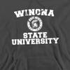 Winona State University Official Circle Logo Unisex Adult Pull-Over Hoodie,Charcoal, X-Large view 2