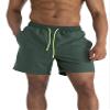 AITLGINVEN Men's Swim Trunks Swimwear Sports Shorts with Pockets Dark Green L view 1
