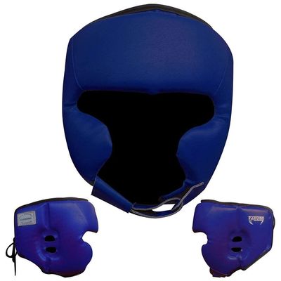 Ultimate - Pro Training Head Gear Guard for Boxing MMA Muay Thai Training (Blue, L/XL)
