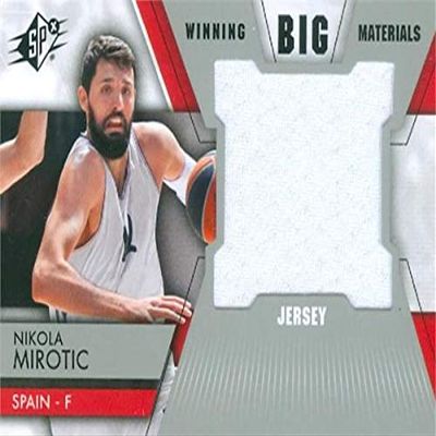 Autograph Warehouse 583522 Nikola Mirotic Player Worn Jersey Patch Basketball Card - Spain - 2014 Upper Deck Winning Big Materials No.WMNM