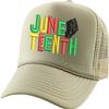 ALLNTRENDS Adult Trucker Hat Juneteenth Embroidered Freedom Day Baseball Cap Adjustable Support Mesh Back Truckers (Khaki) view 1