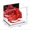 Better Display Cases Acrylic Shoe Pair Display Case - Large Rectangle Box with Mirror Case, White Base and White Risers 15.25" x 12" x 9" (V13/A082) view 2