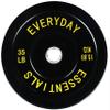 Signature Fitness 2" Olympic Bumper Plate Weight Plates with Steel Hub, 35LB, Single, Black view 1