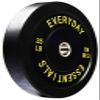 Signature Fitness 2" Olympic Bumper Plate Weight Plates with Steel Hub, 35LB, Single, Black view 2