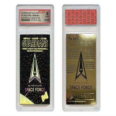 United States Space Force USSF Silver Prism Hologram Galaxy Embossed Gold Card - Graded Gem-Mint 10 - Limited # of 10,000