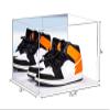 Better Display Cases Acrylic Shoe Pair Display Case - Large Rectangle Box with Mirror Case and White Base 15.25" x 12" x 9" (V13/A082) view 2