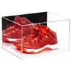 Better Display Cases Acrylic Shoe Pair Display Case - Large Rectangle Box with Mirror Case and White Base 15.25" x 12" x 9" (V13/A082) view 3