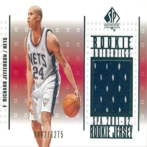 Sports Memorabilia Autograph Warehouse 649743 Richard Jefferson Player Worn Jersey Patch Basketball Card - New Jersey Nets - 2002 Upper Deck Rookie Authentics No.RARJ